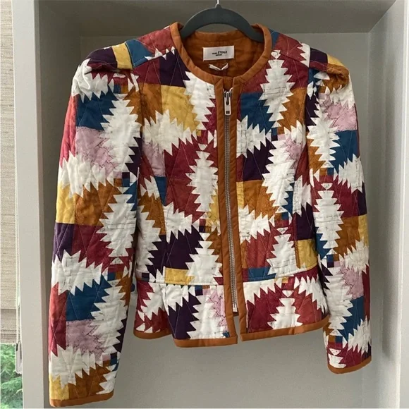 Isabel Marant Etoile Hafileal Quilt Quilted Jacket in Yellow - Picture 7 of 12